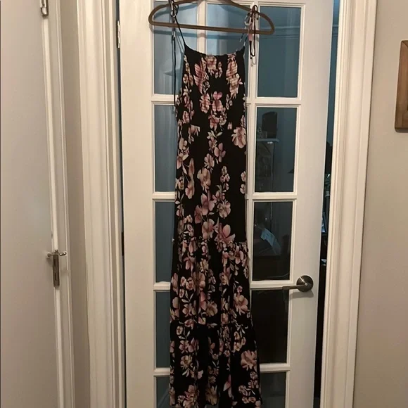 🌸FREE PEOPLE Floral Print Black Maxi Dress🌸🌺 - Picture 2 of 5